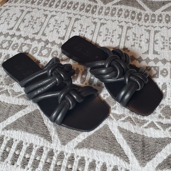 Zara Women's Leather Sandals/Slides - Picture 2 of 4